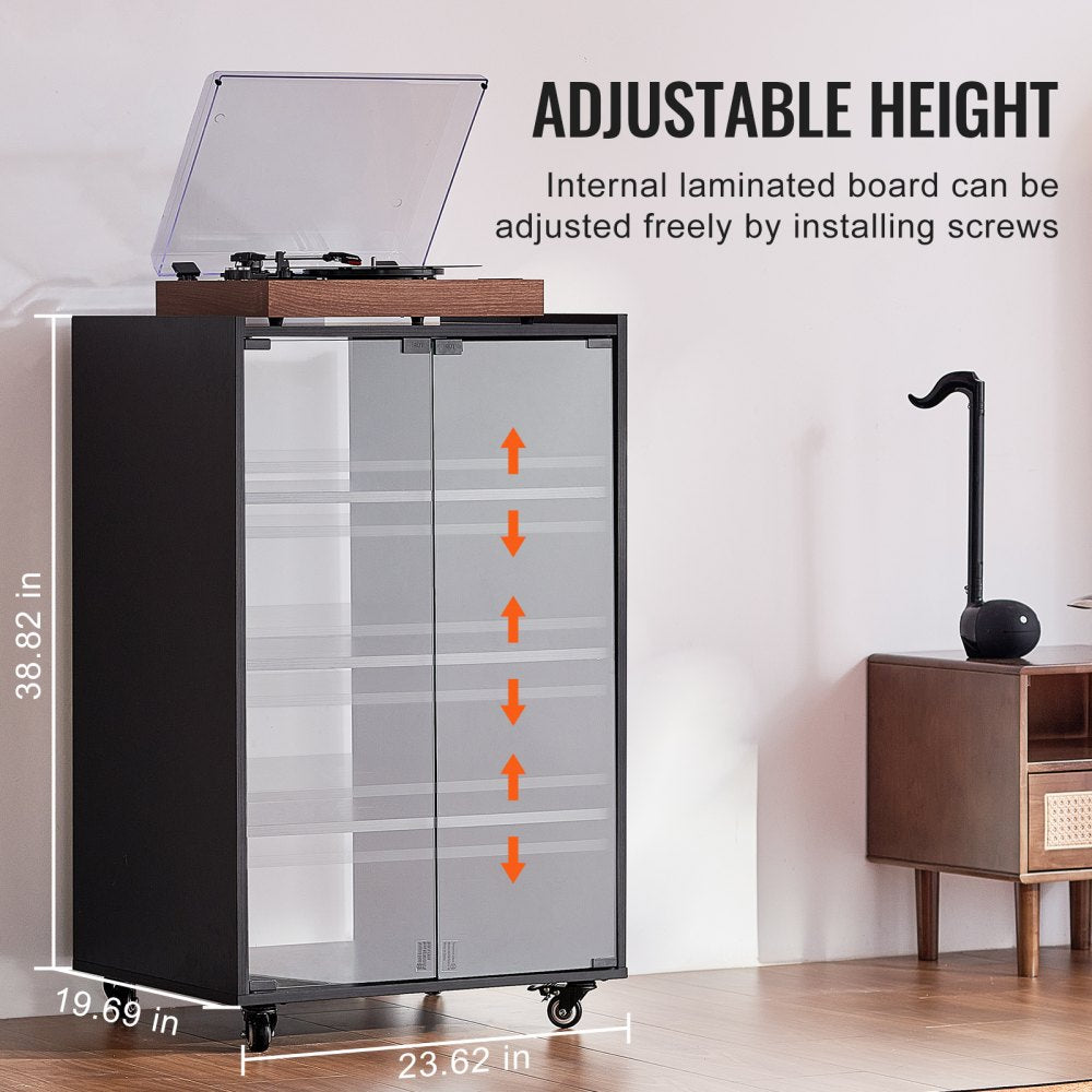 CSF-MS24304 - 5-Tier AV Stand with Wheels & Adjustable Shelves