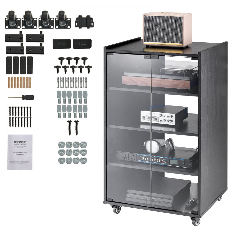 CSF-MS24304 - 5-Tier AV Stand with Wheels & Adjustable Shelves