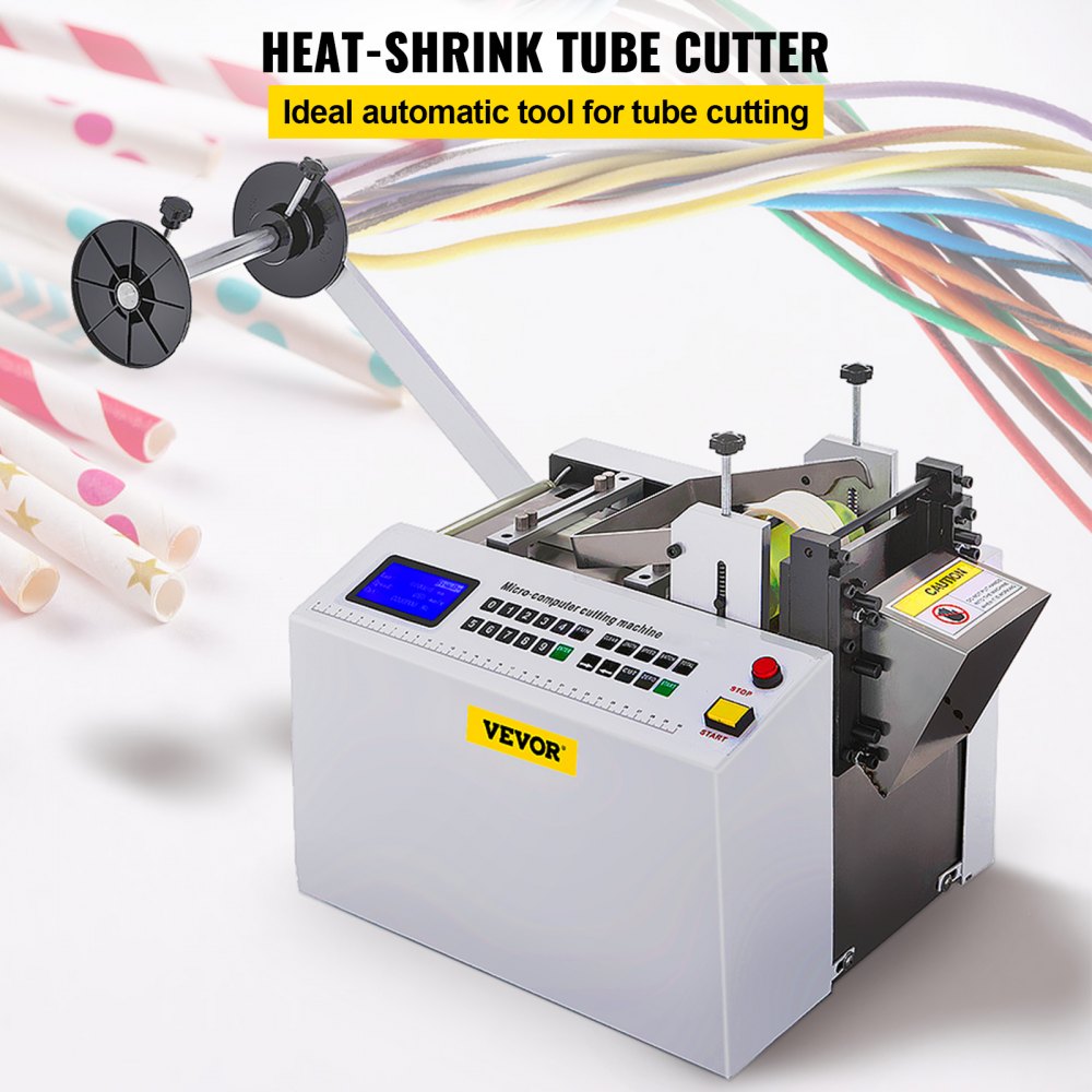 YS-100 - VEVOR Automatic Tube Cutter, 0.1-9999.9mm Length, LCD Display