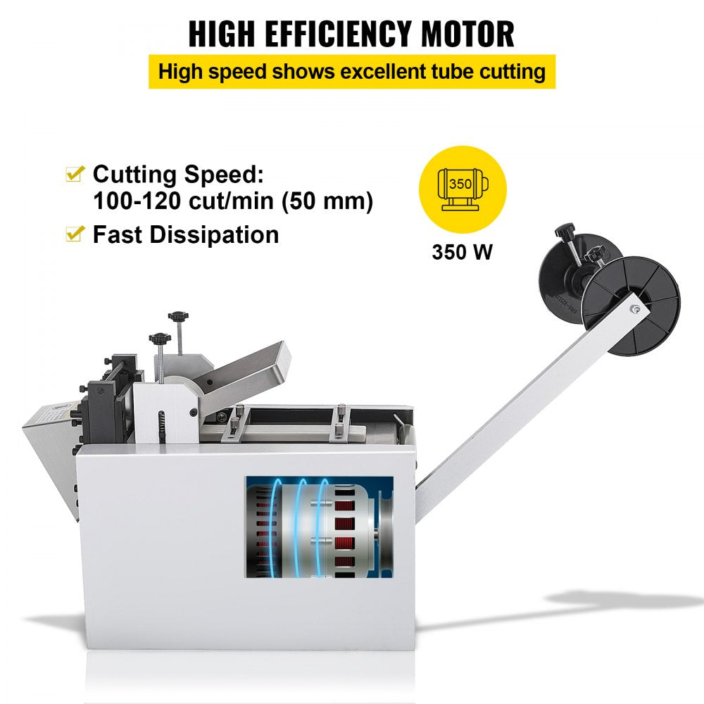 YS-100 - VEVOR Automatic Tube Cutter, 0.1-9999.9mm Length, LCD Display