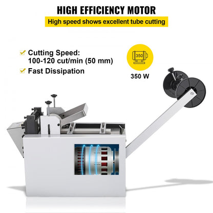 YS-100 - VEVOR Automatic Tube Cutter, 0.1-9999.9mm Length, LCD Display
