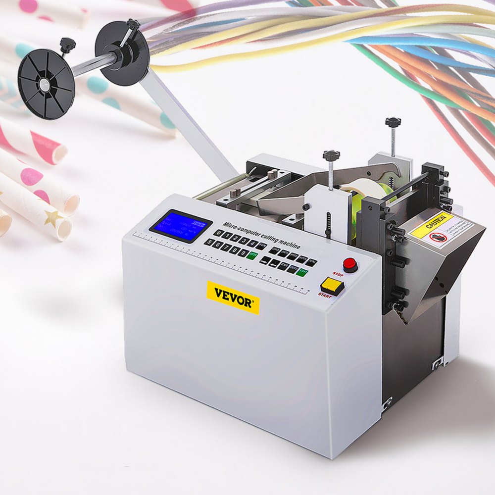 YS-100 - VEVOR Automatic Tube Cutter, 0.1-9999.9mm Length, LCD Display