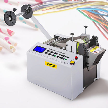 YS-100 - VEVOR Automatic Tube Cutter, 0.1-9999.9mm Length, LCD Display