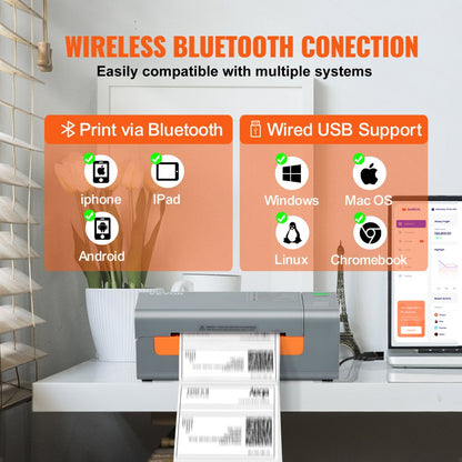 010638821331 - Wireless Bluetooth Thermal Label Printer for Efficient Labeling