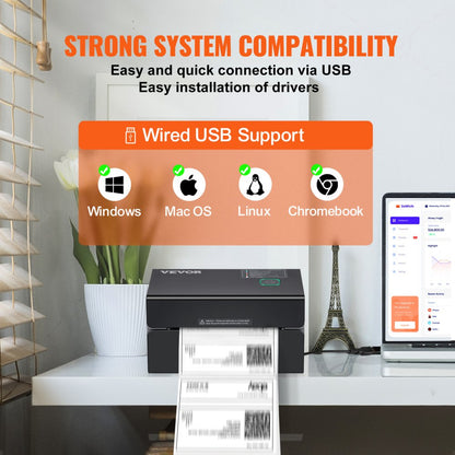 010859990111 - 300dpi Thermal Label Printer, High Speed 150mm/s, USB Compatible