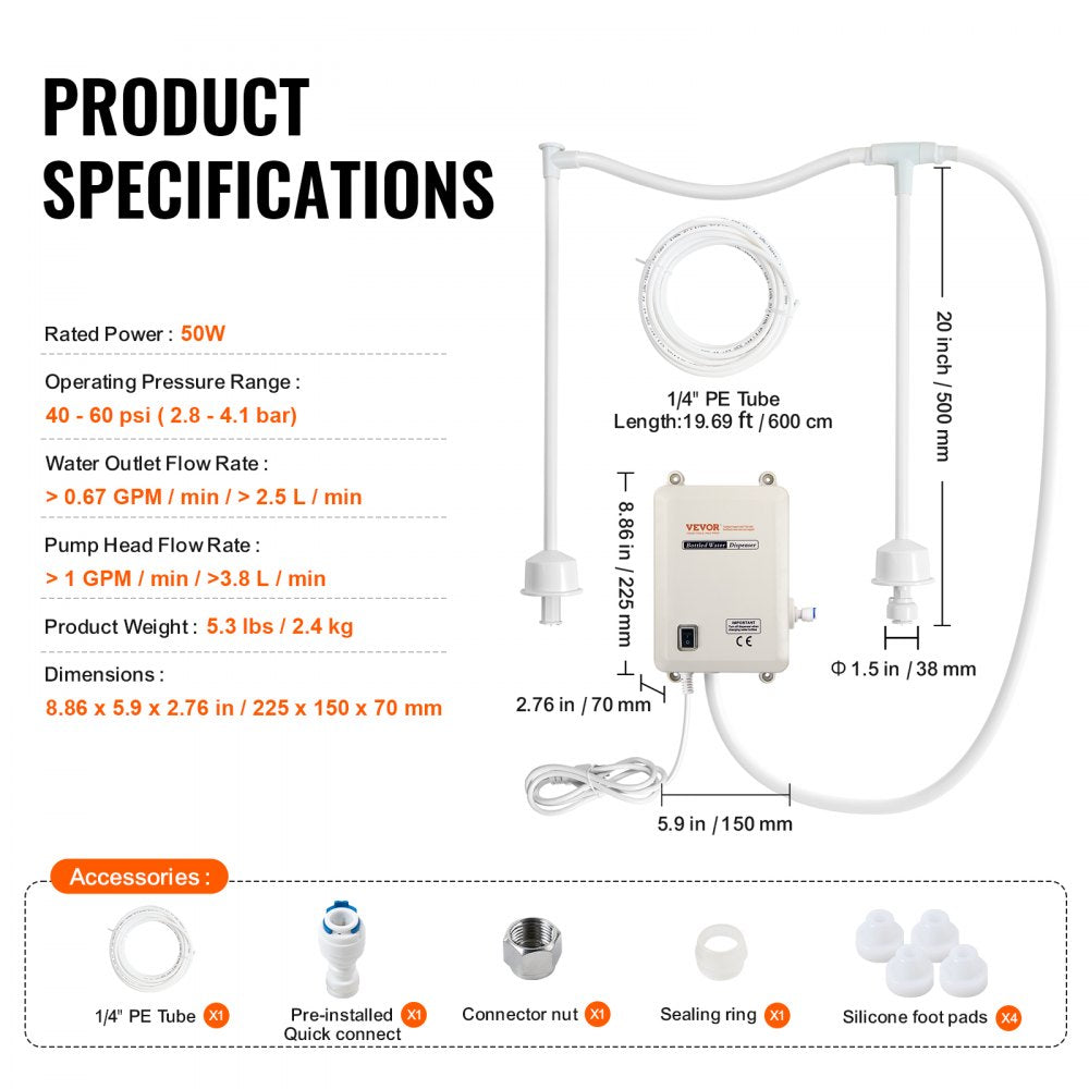 010338783877 - Efficient 120v Bottled Water Pump for Homes and RVs