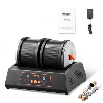KD-C8021(US) - 9-Speed Quiet Rock Tumbler Kit with Safety Features