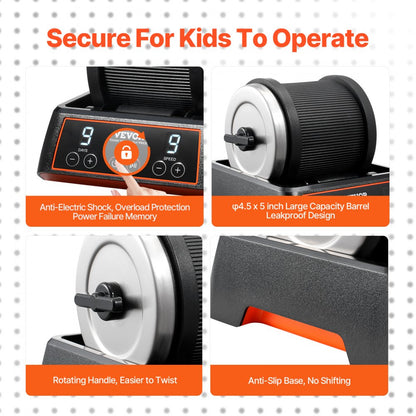 KD-C1011 - 35dB Rock Tumbler Kit with 9 Speed Settings and Safety Features