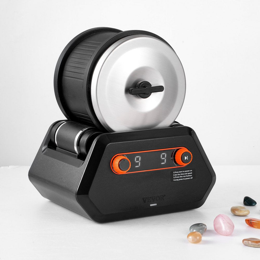 KD-C3011 - Quiet Rock Tumbler Kit with Adjustable Speeds and Jewelry Tools
