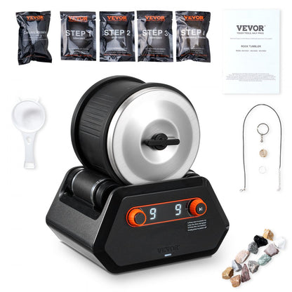 KD-C3011 - Quiet Rock Tumbler Kit with Adjustable Speeds and Jewelry Tools