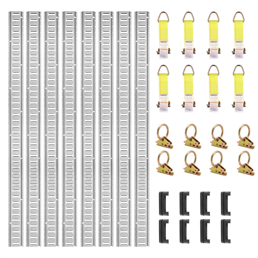 VV-ETS-TD534S - Heavy-Duty 34-Piece E-Track Tie-Down Rail Kit