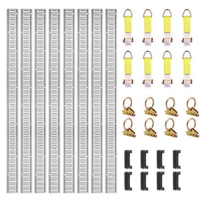 VV-ETS-TD534S - Heavy-Duty 34-Piece E-Track Tie-Down Rail Kit