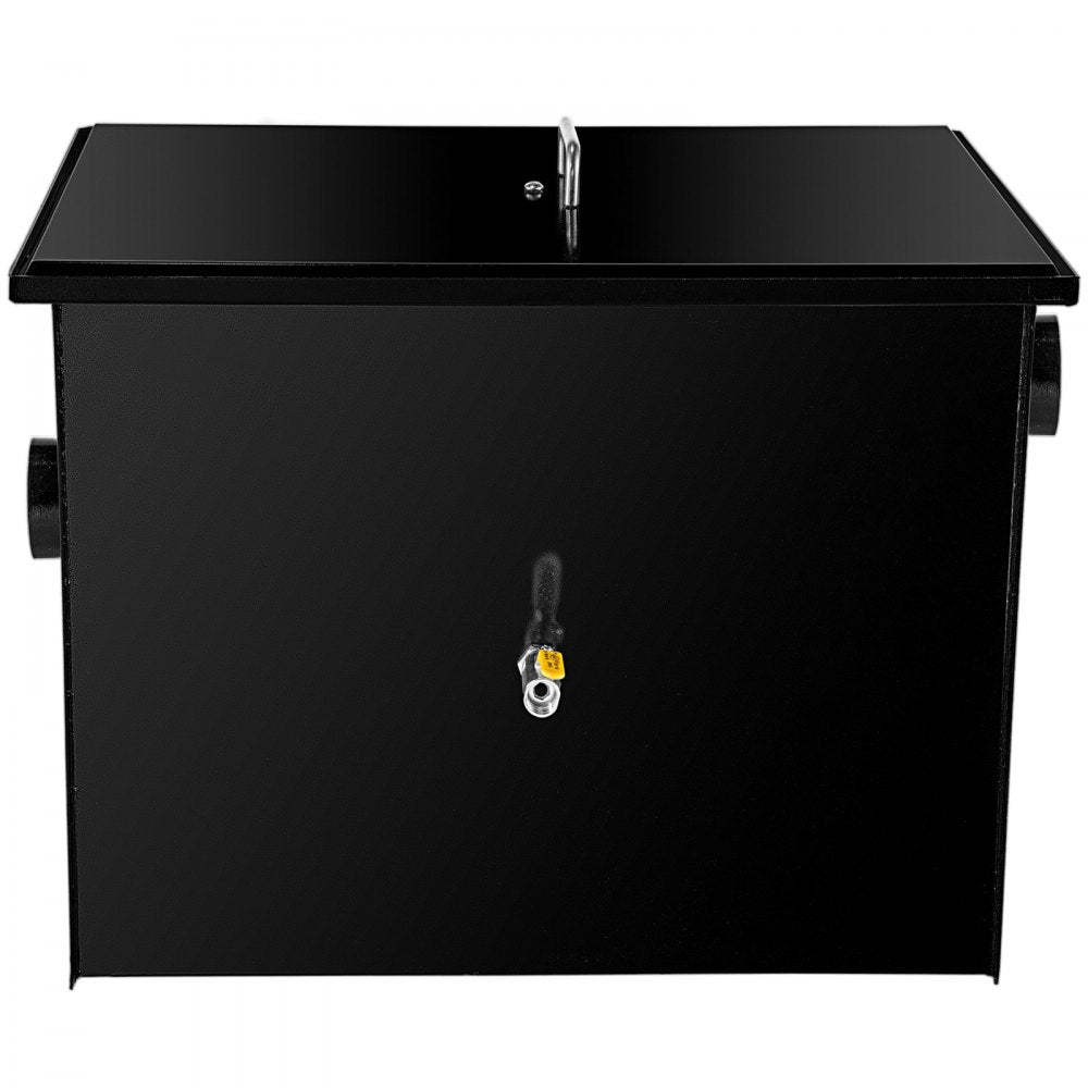 20LB Grease Interceptor - 10 GPM Carbon Steel Grease Trap with Accessories