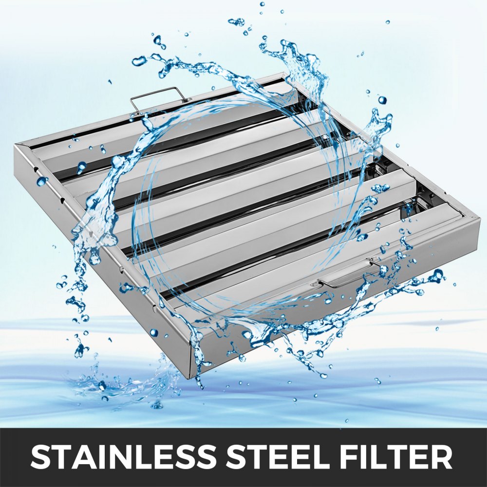 010195907551 - 20" Stainless Steel Baffle Grease Filters for Range Hoods