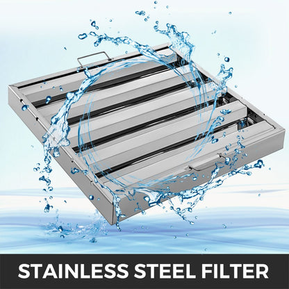 010195907551 - 20" Stainless Steel Baffle Grease Filters for Range Hoods