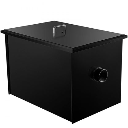70LB Grease Interceptor - Durable 35 GPM Carbon Steel Waste Filtration System