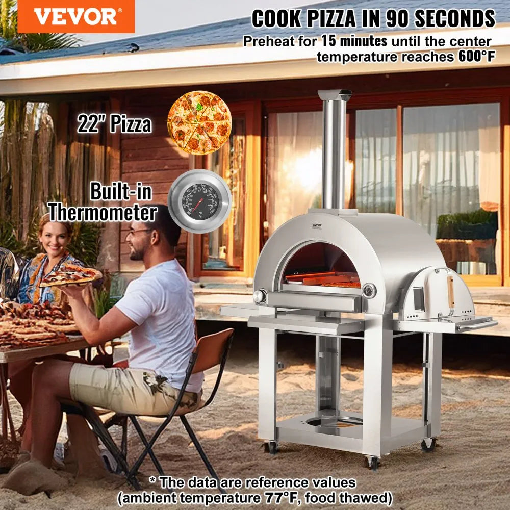 GB-GPO3 - 22-Inch Outdoor Pizza Oven, Bake in 90 Seconds, Portable Design