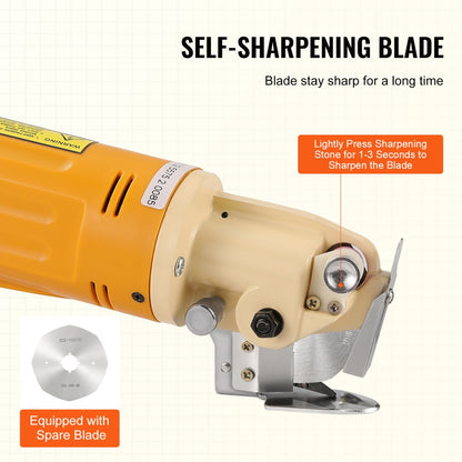 RS-70 - 170W VEVOR Rotary Fabric Cutter, Cuts 1" Thick Material