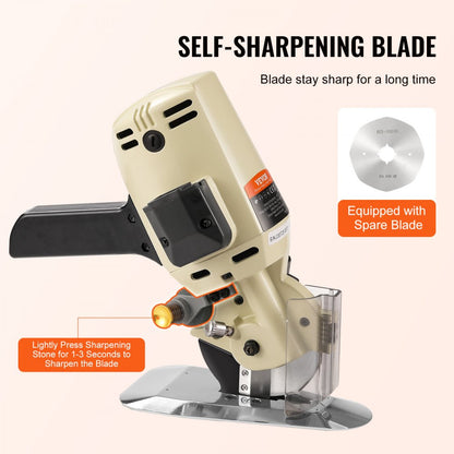 RC-100 - 250W Electric Fabric Cutter for Efficient Multi-Layer Cutting