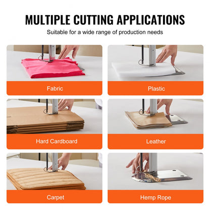 CZD-5 - 750W VEVOR Fabric Cutter, 9.8" Blade, Cuts 8.3" Thick