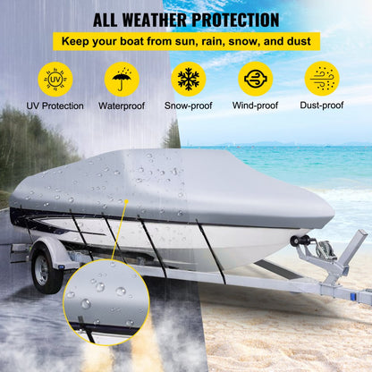 14-16 Boat Cover - Durable Waterproof Protection for Boats 14'-16'