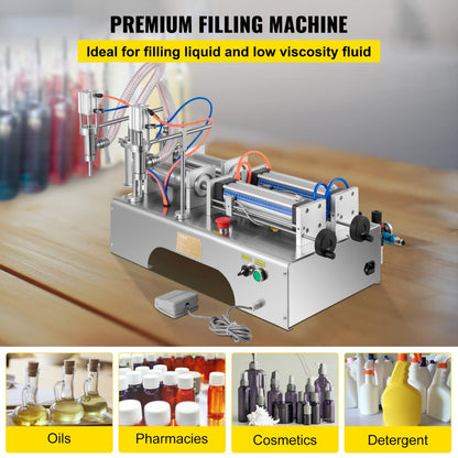 Liquid Filler 50-500 ml - High-Speed Pneumatic Filling Machine for Liquids & Pastes