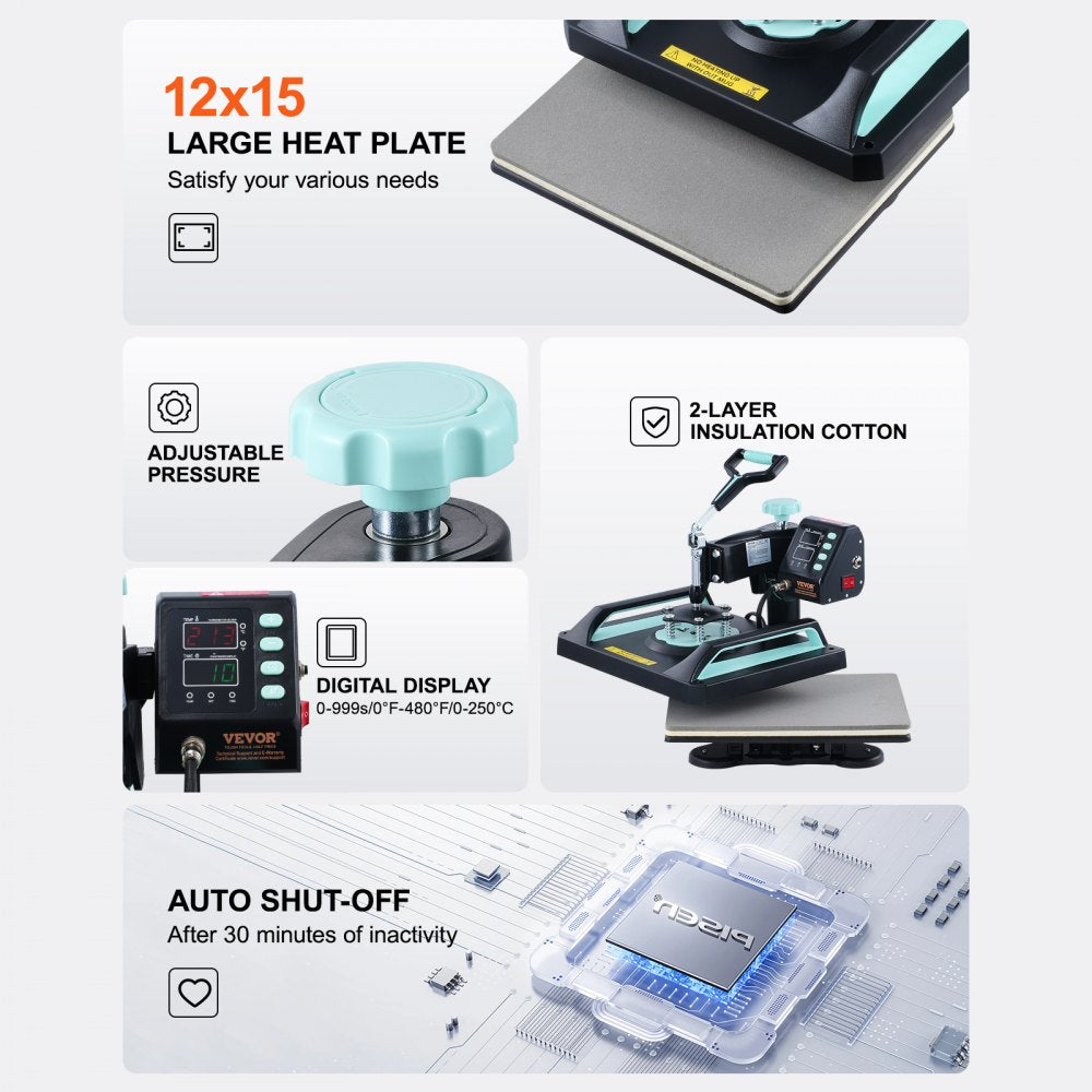 TL-FY8001 - 8-in-1 Heat Press Machine with 30oz Tumbler Capacity