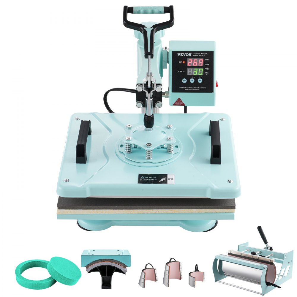 SJY-H12151M - 12x15 VEVOR 8-in-1 Heat Press & 30oz Tumbler Attachments