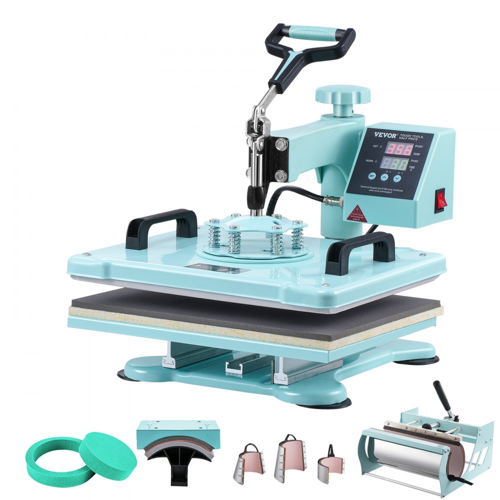 SJY-H12151M - 12x15 VEVOR 8-in-1 Heat Press & 30oz Tumbler Attachments