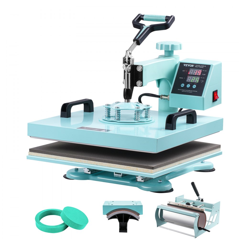 SJY-H15151M - 5-in-1 Heat Press Machine for T-Shirts, Mugs & More