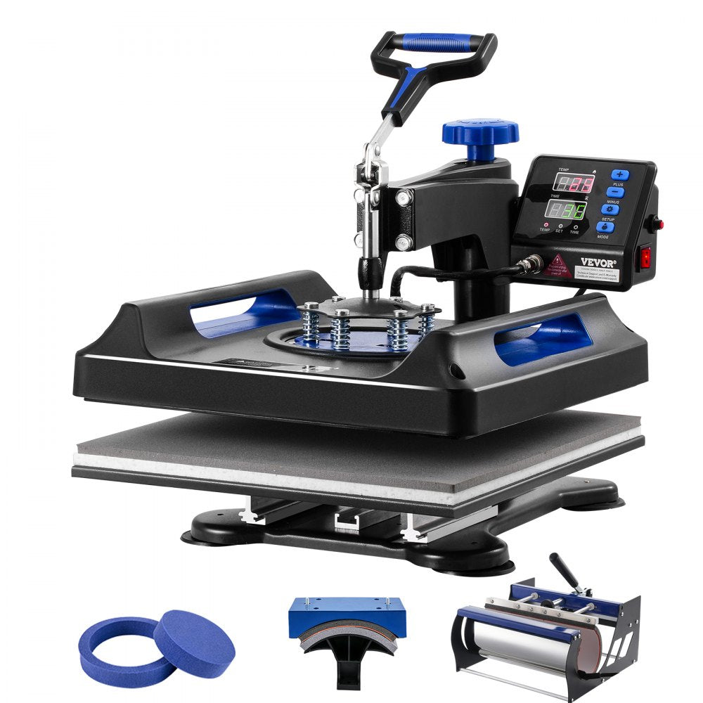 SJY-H15151P - Versatile 15x15 Heat Press Machine with 5 Attachments