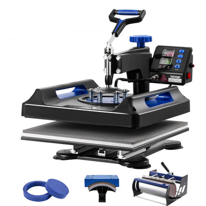 SJY-H15151P - Versatile 15x15 Heat Press Machine with 5 Attachments