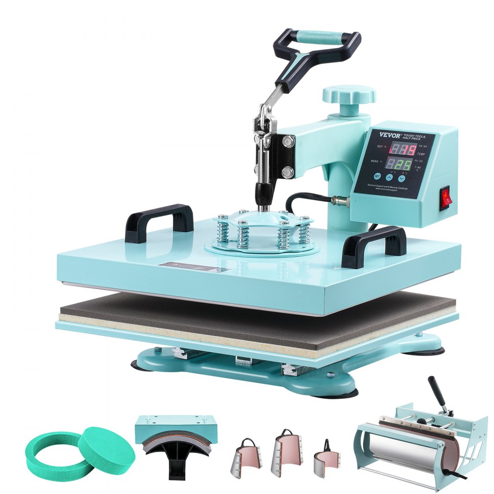 SJY-H15151M - 15x15" VEVOR T-Shirt Heat Press Machine for Professional Printing