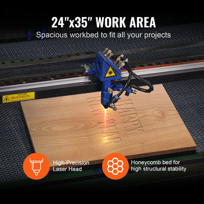 KH9060 - 100W CO2 Laser Engraver, 24"x35" Working Area, 19.7 IPS