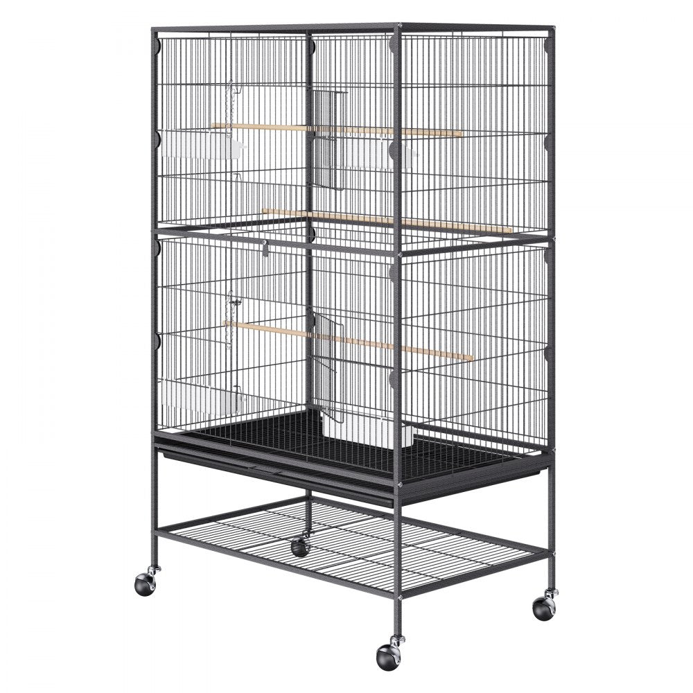BSL-52YW - 52" Wrought Iron Bird Cage for Parrots and Macaws with Easy Setup
