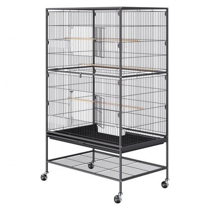 BSL-52YW - 52" Wrought Iron Bird Cage for Parrots and Macaws with Easy Setup