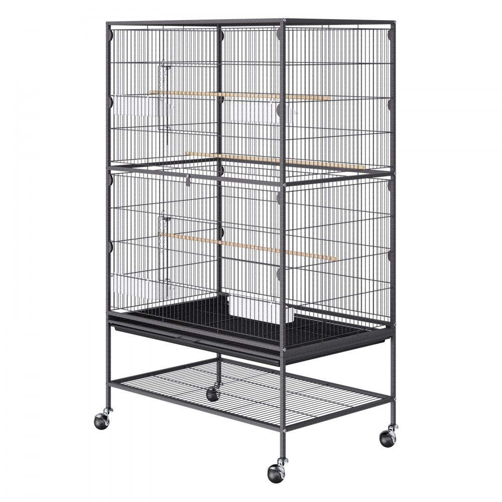 BSL-52YW - 52" Wrought Iron Bird Cage for Parrots and Macaws with Easy Setup