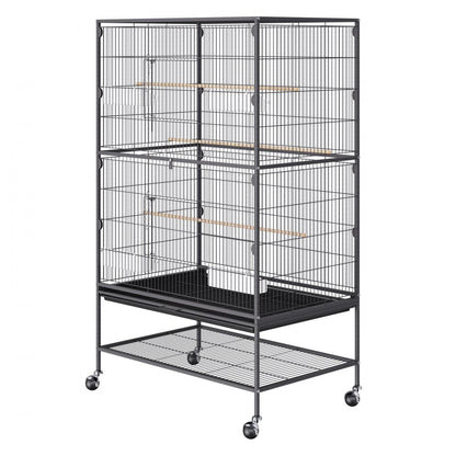 BSL-52YW - 52" Wrought Iron Bird Cage for Parrots and Macaws with Easy Setup