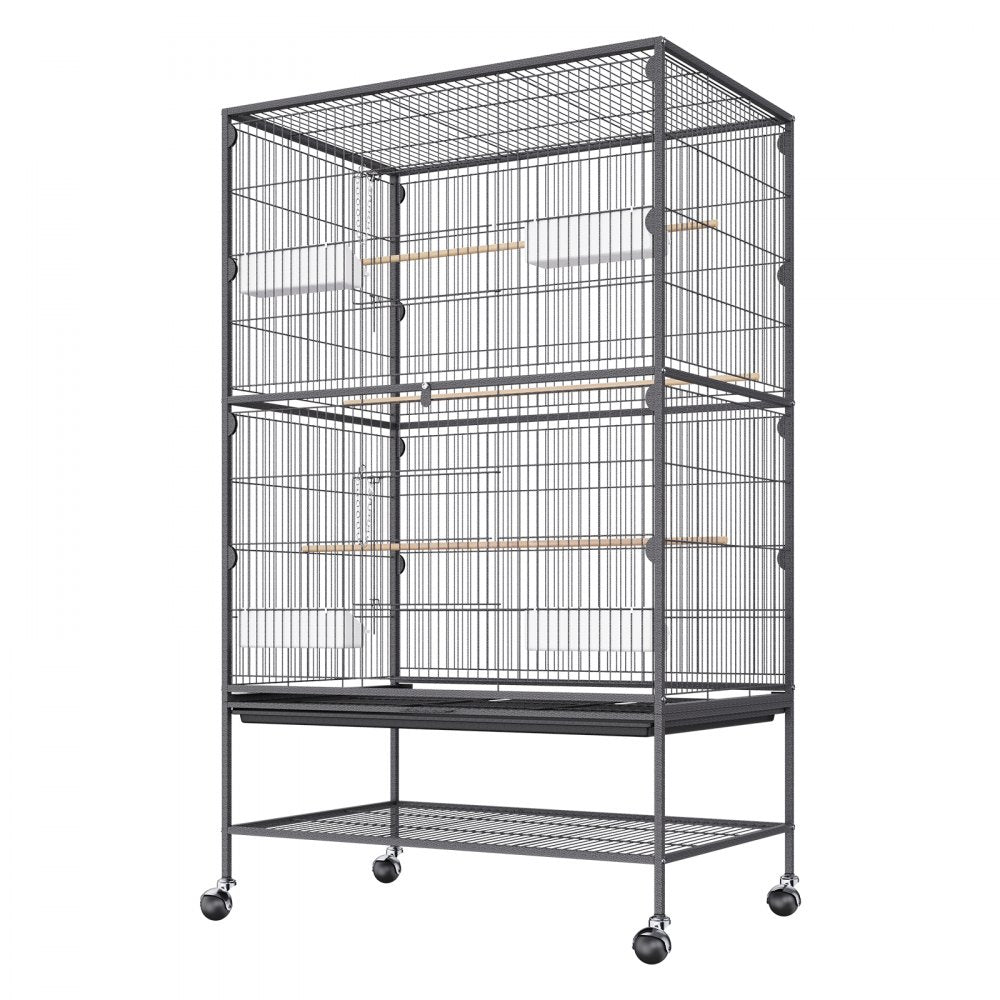 BSL-52YW - 52" Wrought Iron Bird Cage for Parrots and Macaws with Easy Setup