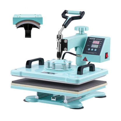 SJY-H12151M - 2-in-1 Heat Press Machine for T-Shirts & Hats