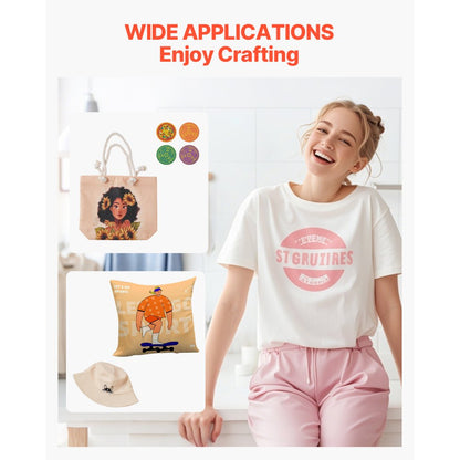 010458340979 - 15x15in VEVOR Heat Press 2-In-1 with Alarm & 360° Swing Design