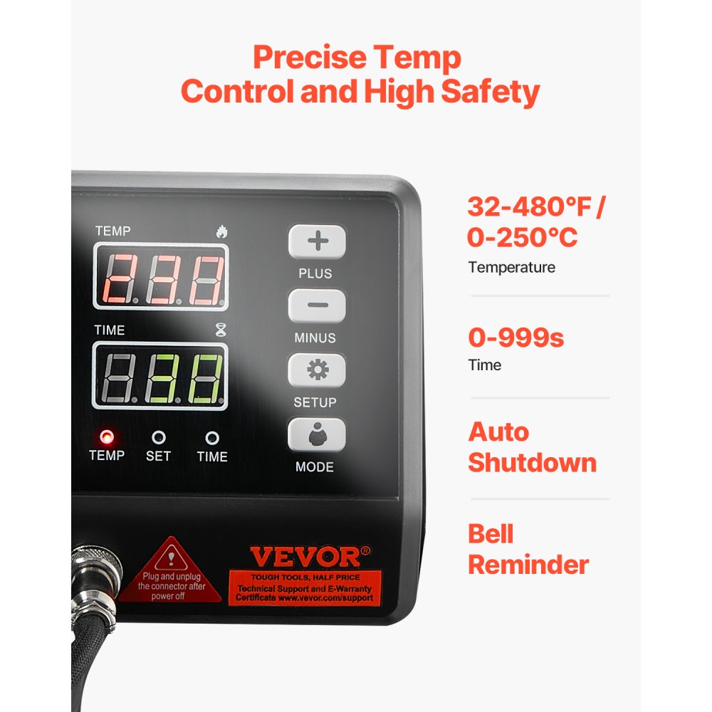 ZHJ-38B - 15" x 15" 8-in-1 Heat Press Machine with Dual-Screen Display