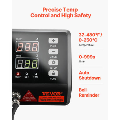 ZHJ-38B - 15" x 15" 8-in-1 Heat Press Machine with Dual-Screen Display