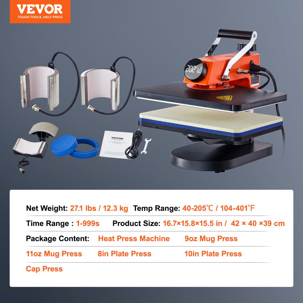 010205188172 - User-Friendly 6-in-1 Heat Press Machine for Crafting