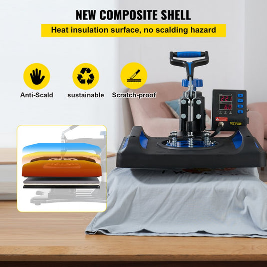 P8001 - 12" x 15" SKYSHALO Heat Press with Dual-Tube Heating