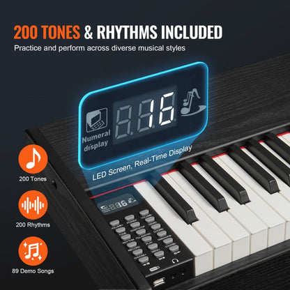 886 - VEVOR 88 Key Digital Piano with Dual Keyboard & Bluetooth