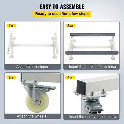 VV-CS-T254819 - Adjustable Jet Ski Dolly with 1300 lbs Capacity and Dual Brakes