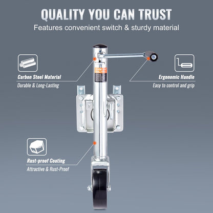 MJ-1001B - Heavy-Duty Trailer Jack for Trailers, Adjustable 32.8 in Lift