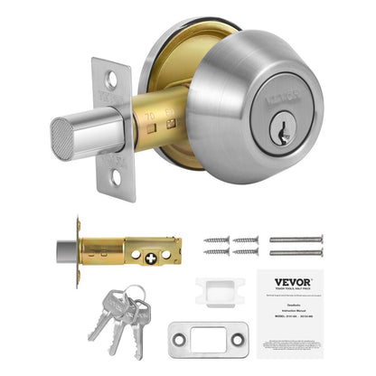 D101-SN - Durable Satin Nickel Deadbolt for Standard Doors 1-3/4” Thick