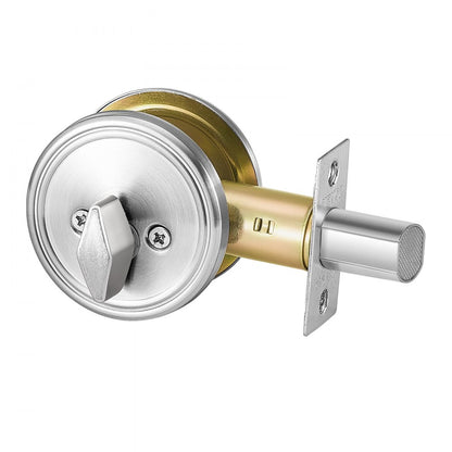 D101-SN - Durable Satin Nickel Deadbolt for Standard Doors 1-3/4” Thick